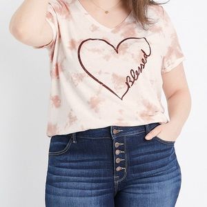 Maurice’s Plus Size Pink Tie Dye Blessed Graphic Tee